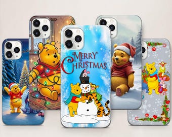 Christmas Phone Case Winnie Pooh Bear Cover For iPhone 17 ProMax 16 E 15 Pro 14 13 Mini 12 11 X Pixel 10ProXL 9 Pro 8A Cover Cases