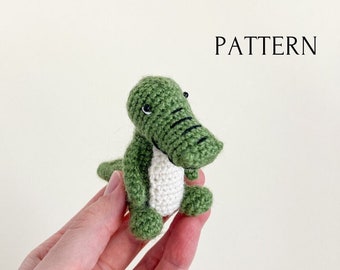 Amigurumi crocodile toy pattern, crochet alligator pattern, crochet tutorial, mini crocodile, safari amigurumi, jungle animal