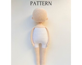 Crochet May doll body pattern plus 4 hairstyles, basic doll body, base amigurumi doll pattern, hairstyles for doll pattern, DIY soft doll