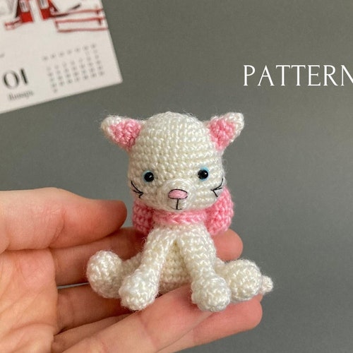 Kitty Cat Crochet Toy Pattern Amigurumi Mini Kitten Cat Etsy