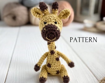 Giraffe crochet toy pattern, amigurumi mini giraffe pattern, crochet tutorial, toys for dolls, tiny giraffe