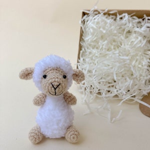 Sheep lamb crochet toy pattern, amigurumi mini sheep pattern, crochet tutorial, toys for dolls, tiny lamb, farm amigurumi image 4