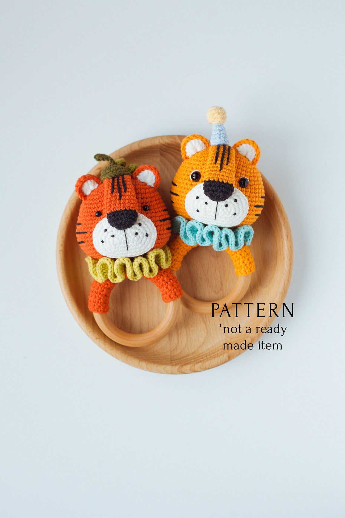 Tiger Baby Rattle Crochet Pattern, Chinese New Year Symbol, Gift for ...