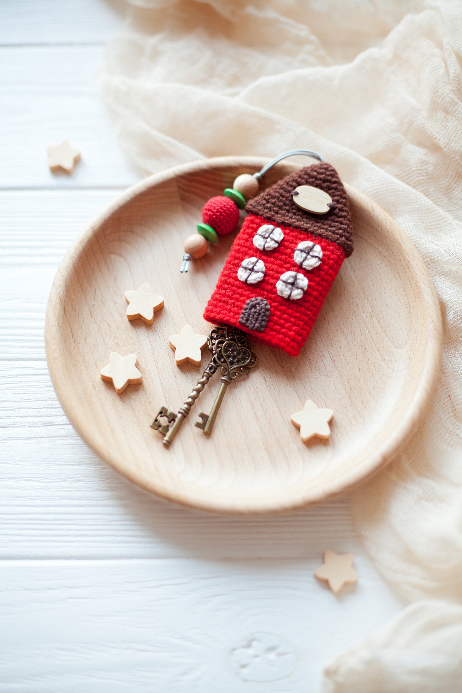 Key Cover Crochet Pattern PDF, Cozy Key Holder Tiny House, Key Chain ...