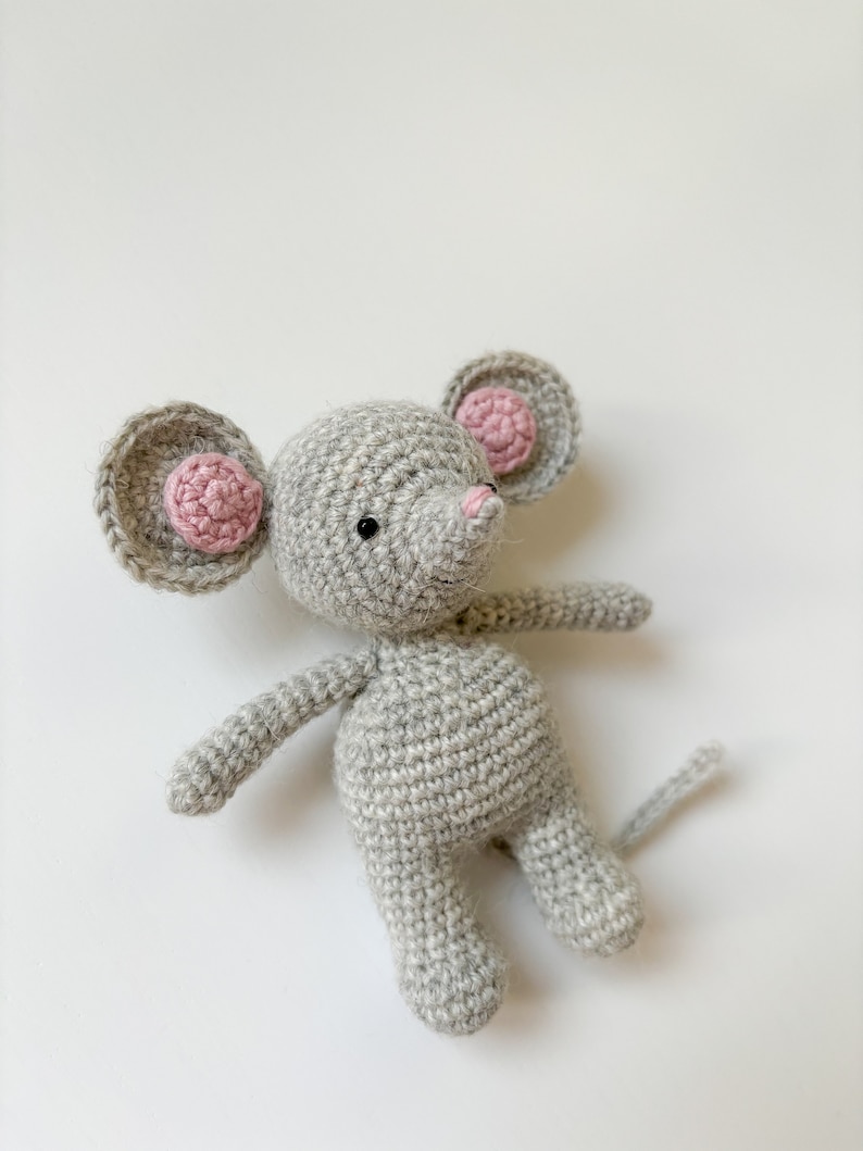 Virkmönster för liten mus, virkat amigurumi-musmönster, virkhandledning, lättförståelig amigurumi bild 3