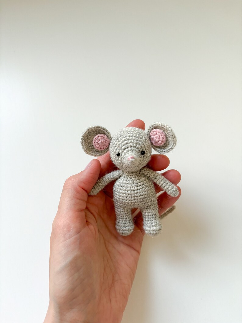 Virkmönster för liten mus, virkat amigurumi-musmönster, virkhandledning, lättförståelig amigurumi bild 6