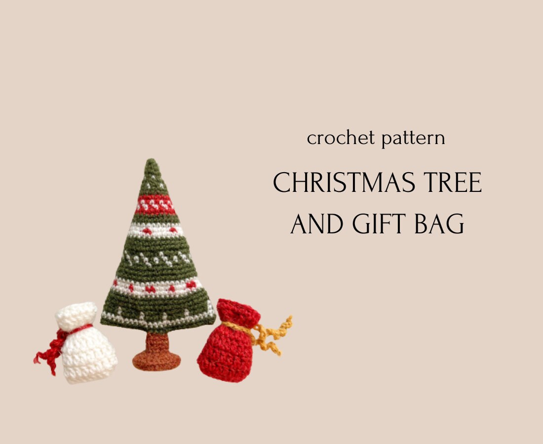 クリスマスツリーのかぎ針編みパターン - クリスマス DIY 用あみぐるみ