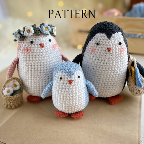 Penguins Crochet Pattern Amigurumi Penguins 3 in 1 Penguins | Etsy