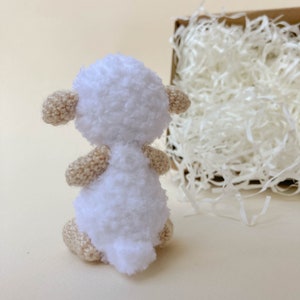 Sheep lamb crochet toy pattern, amigurumi mini sheep pattern, crochet tutorial, toys for dolls, tiny lamb, farm amigurumi image 6