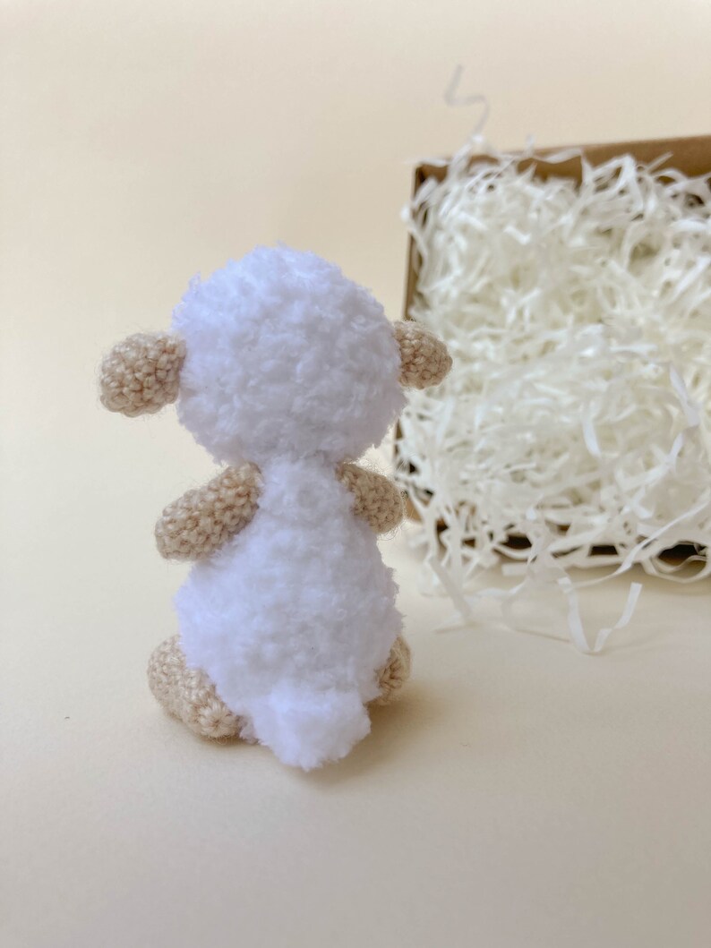 Sheep lamb crochet toy pattern, amigurumi mini sheep pattern, crochet tutorial, toys for dolls, tiny lamb, farm amigurumi image 6