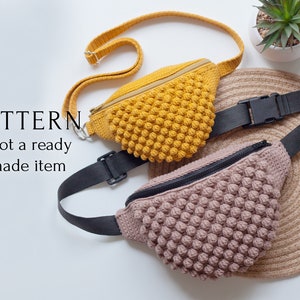 Fanny Pack Crochet Pattern PDF, Waist \ Hip \ Shoulder \ Crossbody \ Belt Bag DIY Tutorial, Summer Woman Banana \ Sling \ Bum Bag