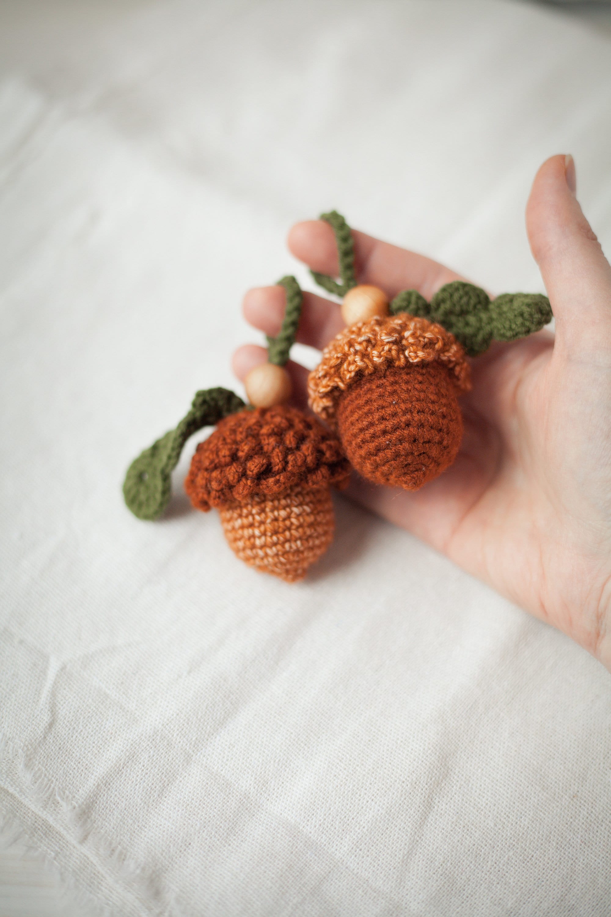 Bab Fall Rattle Acorn Baby Rattle PDF Crochet Pattern, Woodland Forest Toy for Newborn ...