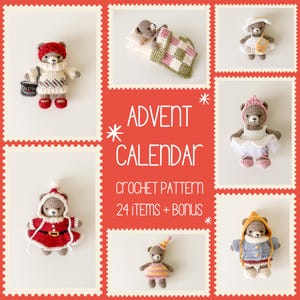 Calendario De Adviento 2025 Bunny Cozy Dreams – 24 Conejitos Navideños Hechos A Mano Para Decorar