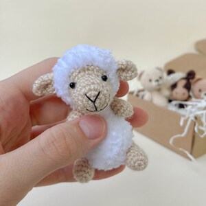 Sheep lamb crochet toy pattern, amigurumi mini sheep pattern, crochet tutorial, toys for dolls, tiny lamb, farm amigurumi image 7