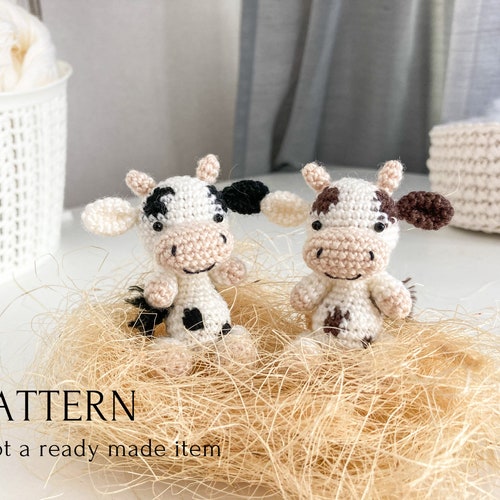Crochet Cow Pattern Etsy
