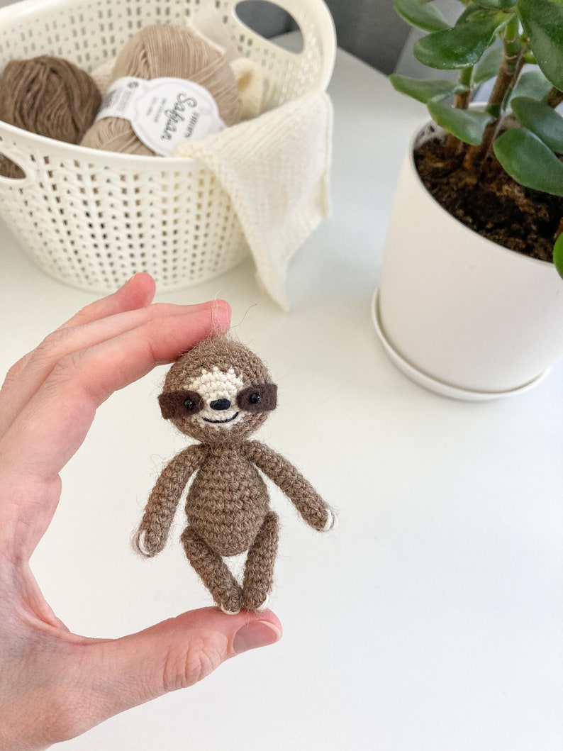 Amigurumi Sloth Pattern Crochet Mini Sloth Crochet Tutorial | Etsy
