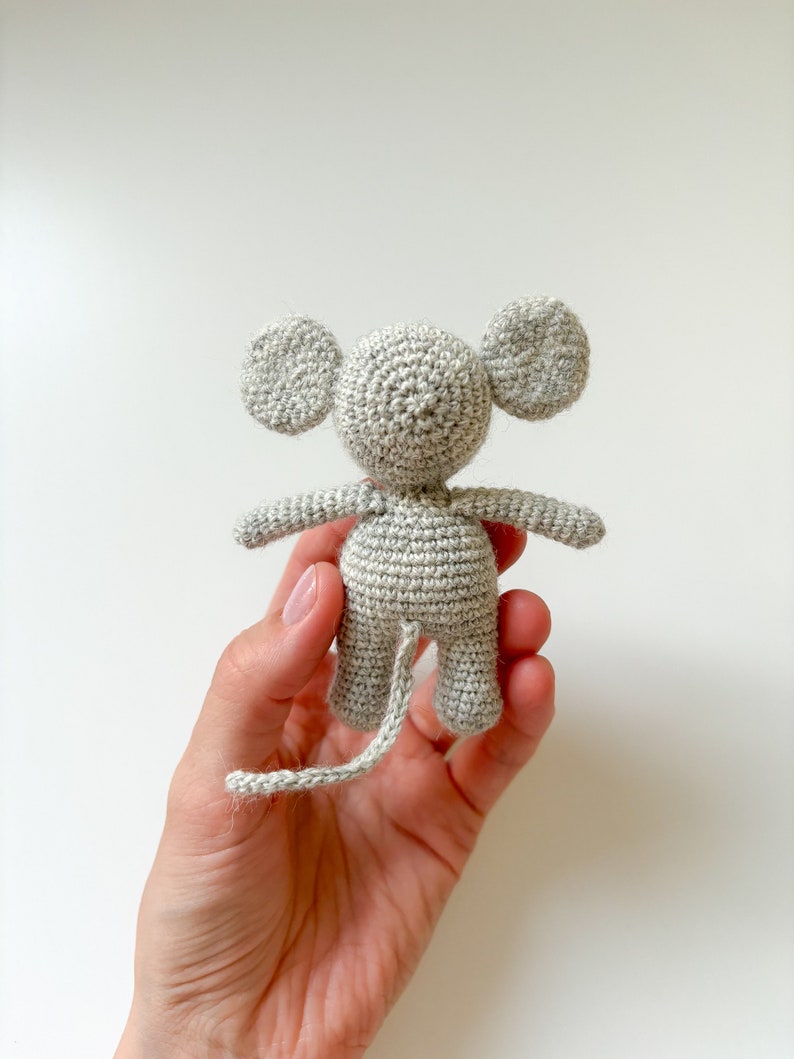 Virkmönster för liten mus, virkat amigurumi-musmönster, virkhandledning, lättförståelig amigurumi bild 8