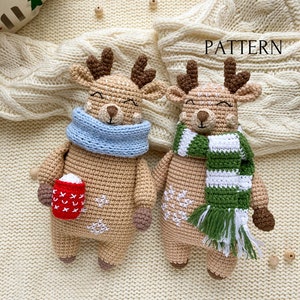 Amigurumi Christmas deer crochet pattern, amigurumi reindeer, reindeer crochet pattern, Amigurumi crochet pattern