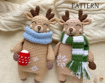 Amigurumi Christmas deer crochet pattern, amigurumi reindeer, reindeer crochet pattern, Amigurumi crochet pattern