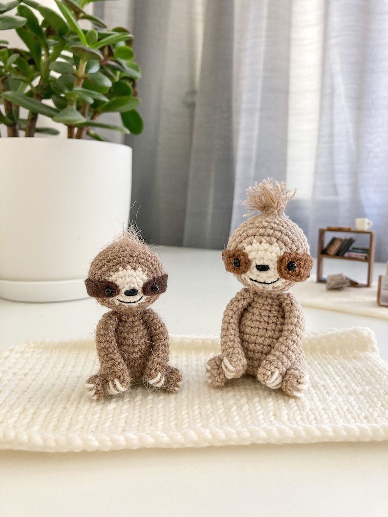 Amigurumi Sloth Pattern Crochet Mini Sloth Crochet Tutorial | Etsy