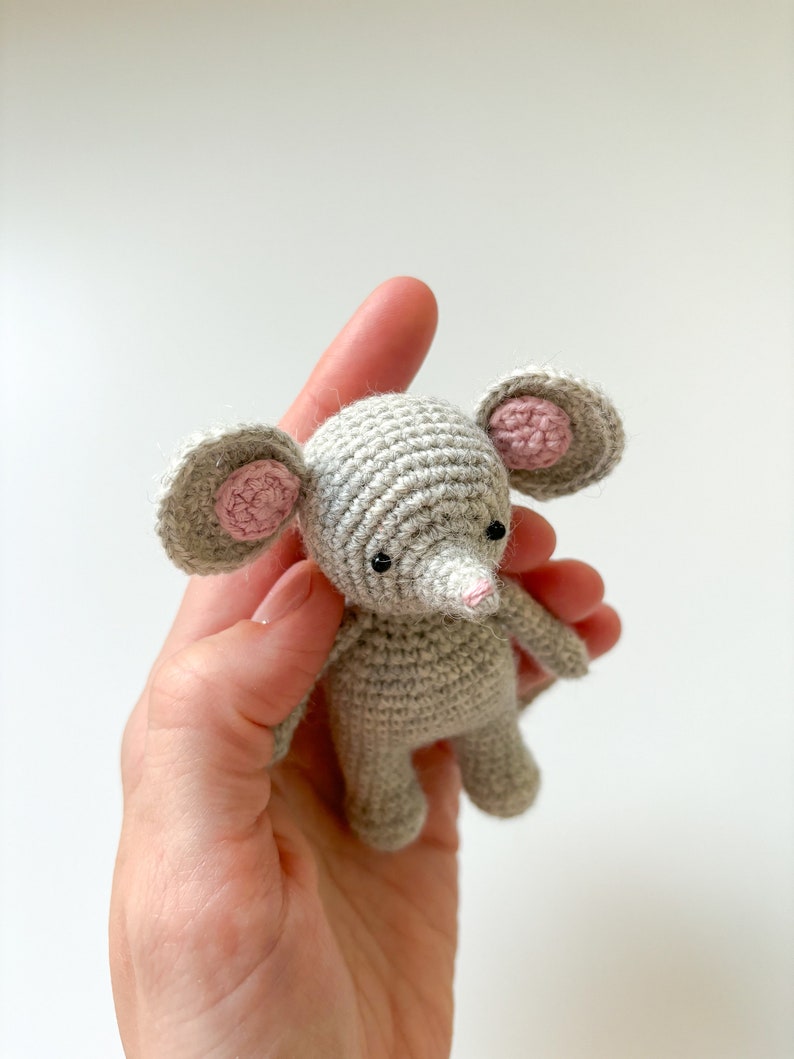 Virkmönster för liten mus, virkat amigurumi-musmönster, virkhandledning, lättförståelig amigurumi bild 7