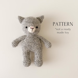 Little Cat Crochet Pattern PDF – Amigurumi Tutorial for Tiny Kitten Toy, Easy DIY Handmade Gift, Beginner-Friendly Design