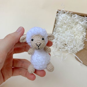 Sheep lamb crochet toy pattern, amigurumi mini sheep pattern, crochet tutorial, toys for dolls, tiny lamb, farm amigurumi image 5