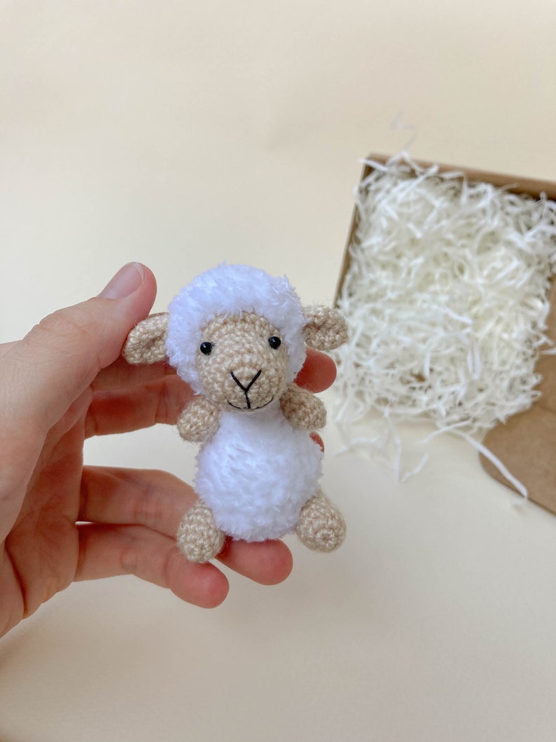 Sheep lamb crochet toy pattern, amigurumi mini sheep pattern, crochet tutorial, toys for dolls, tiny lamb, farm amigurumi image 5