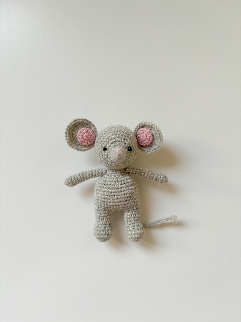 Virkmönster för liten mus, virkat amigurumi-musmönster, virkhandledning, lättförståelig amigurumi bild 5