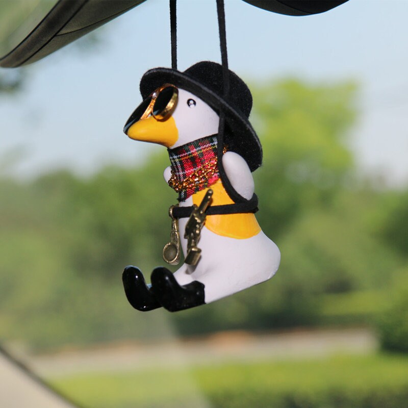 Tier-Auto-Anhänger - Hängendes Ornament für schwingendes Panda-Auto |  Innen-Rückspiegel-Dekoration, Gartenarbeit, zum Aufhängen, Auto-Ornament