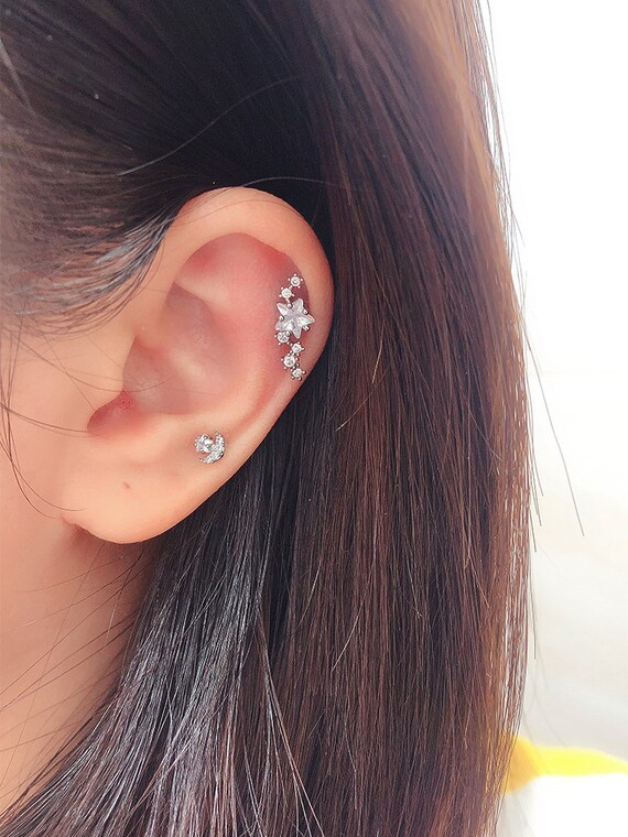 Helix cheap moon earring