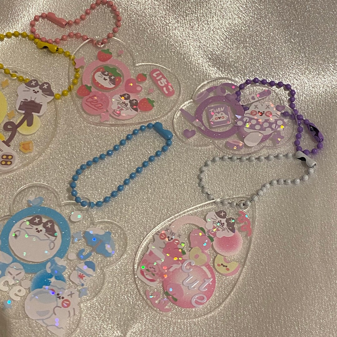 Handmade Cute Acrylic Keychainshandmade Keychainacrylic Etsy