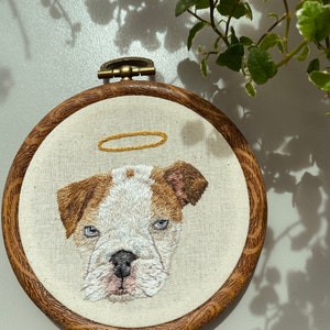 Custom Hand Embroidered Pet Portrait Personalized Gift for family Gifts image 2