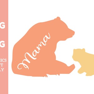 Mama Bear Baby Bear svg | onze eerste moederdag svg | 1e moederdag svg | mama beer png | moederdag cadeau | gelukkige eerste moederdag