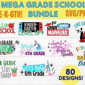 back to school clipart, grade school bundle, back to school png, first day of school svg, school spirit svg, teacher shirts svg