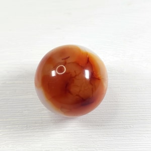 Bright Carnelian x Milky Quartz Sphere - Metaphysical Crystal