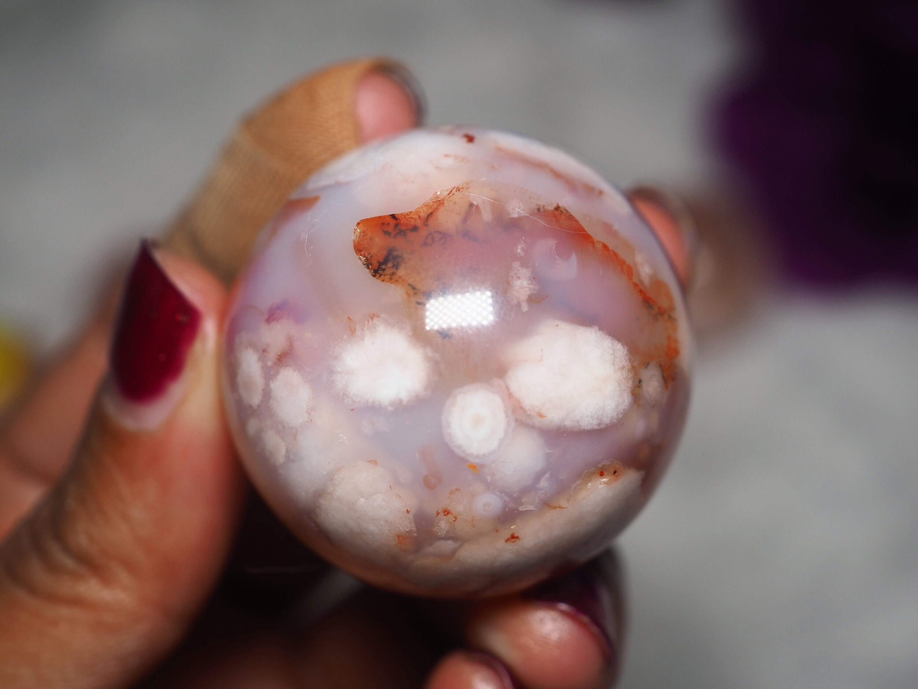 カーネリアンフラワーアゲート 3P HQ Carnelian Flower Agate