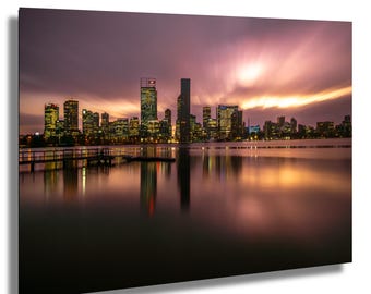 Perth Skyline Glow – Sunrise Cityscape Photography Print for Home Decor