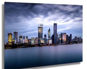 Chasing Stillness: A Perth Morning Story – Sunrise Cityscape Photography Print for Home Decor