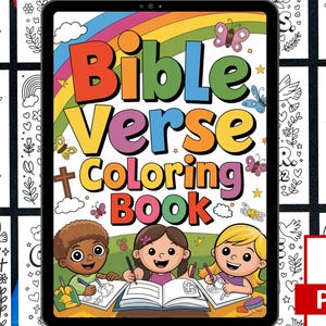 100 Bible Verse Coloring Pages: Printable Christian Activity Book (PDF Download