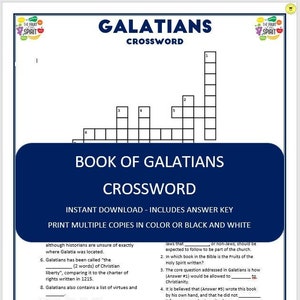 Bible Book of Galatians Crossword Galatians Bible Printable church Bible Book of Galatians Crossword Galatians Bible Printable church