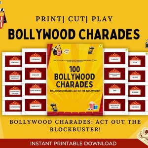 Charadas tontas de Bollywood/Juego de despedida de soltera india/Noche de fiesta de Bollywood/Juego de Zoom familiar/Descarga instantánea