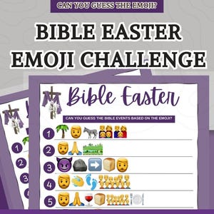 Easter Bible Emoji Game: Church Activity (Instant Download)