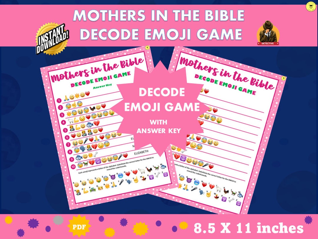 Bible Mothers Decode Emoji Game Decode the Mothers Names Using Emoji L