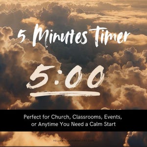 5-Minute Church Countdown Timer Video: Forest Scene (Instant Download MP4 HD Video)