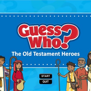 Guess Me Old Testament Game | Who am I Game | Sunday School Party Game | 10 Guess Me Heroes|  PowerPoint Game| Instant Download