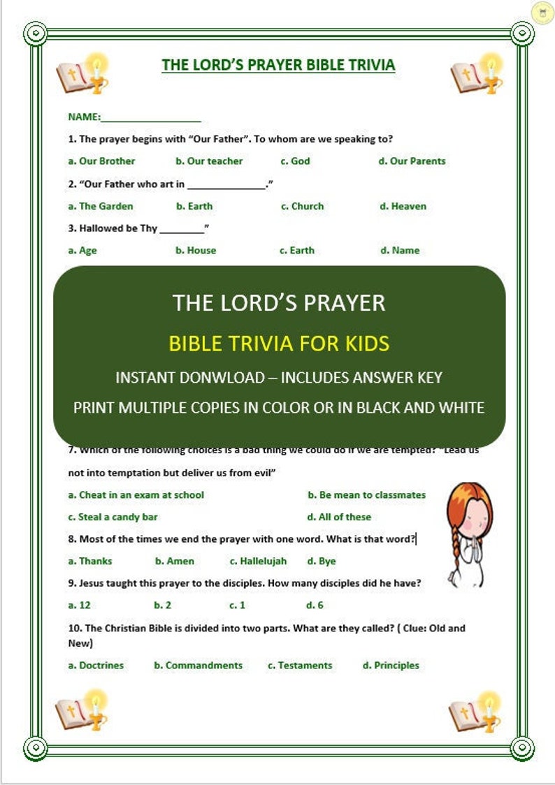 Bible Trivia For Kids Lord s Prayer Printable Instant Etsy bible-trivia-for-kids-lord-s-prayer-printable-instant-etsy