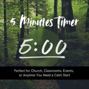 5-Minute Countdown Timer: Dark Forest |Church & Event Video (Instant Download, MP4 HD Video)