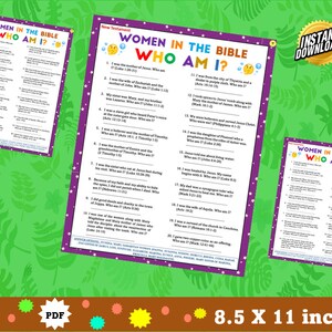 Women in the Bible Game Printable | Women of the Bible New Testament ...