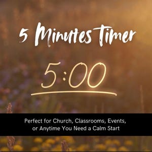 5 Minute Countdown Video |Summer Wildflowers Sunset| Church or Event Countdown with Music for Church |Classrooms| Events |Instant Download